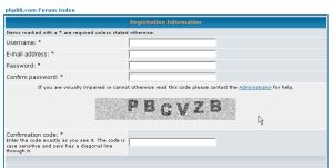 PHPBB CAPTCHA