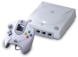 Sega Dreamcast pelikonsoli ja ohjain