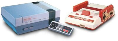 Japanissa julkaistu Famicom ja muualla julkaistu NES