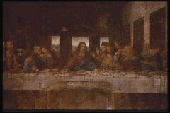 Leonardo da Vincin ehkä toiseksi tunnetuin maalaus: Pyhä Ehtoollinen