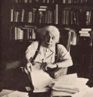 Einstein toimistossaan v. 1946
